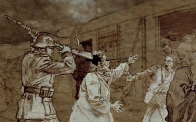 Un dessin d'animation issu du film "Karski et les Seigneurs de l'Humanité" par Tomasz Niedzwiedz. (DR)