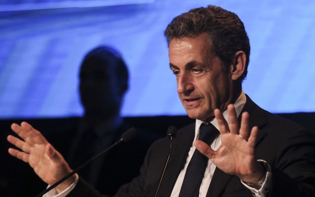 Nicolas Sarkozy pendant la conférence d'Herzylia, le 8 juin 2015. (Crédit : Flash 90) Nicolas Sarkozy pendant la conférence d'Herzylia, le 8 juin 2015. (Crédit : Flash 90)