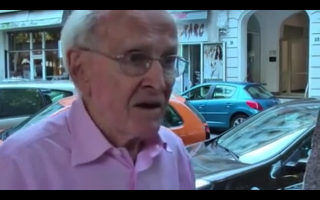 Robert Faurisson. (Crédit : capture d'écran Youtube) Robert Faurisson. (Crédit : capture d'écran Youtube)