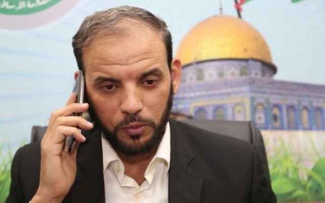 Husam Badran, porte-parole du Hamas. (Crédit : Facebook) Husam Badran, porte-parole du Hamas. (Crédit : Facebook)
