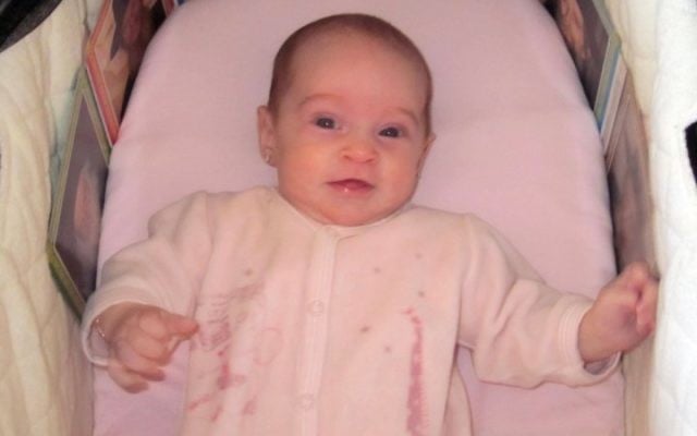 Chaya Zissel Braun, le bébé de 3 mois qui a été tuée dans une attaque terroriste à Jérusalem le 22 octobre 2014 (Crédit : Capture d'écran Deuxième chaîne)