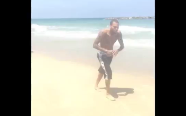 Capture d'écran YouTube : Chris Brown at Tel Aviv ( July 27th )