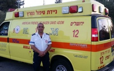 L'ambulancier arabo-israélien du Magen David Adom Ziad Dawiyat (Photo: Autorisation / MDA)