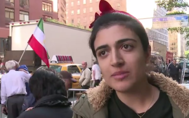 Delaram Ahmady (Capture d’écran YouTube/AFP)