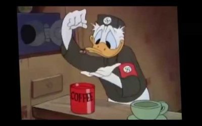 Capture d'écran du dessin animé de Walt Disney 'Le visage du Führer' (1943)  (YouTube)