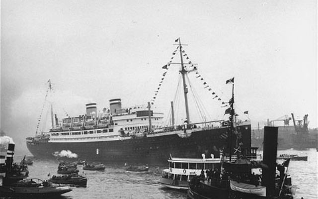 Le Saint Louis en direction de La Havane en 1939 (Crédit : Wikipédia)
