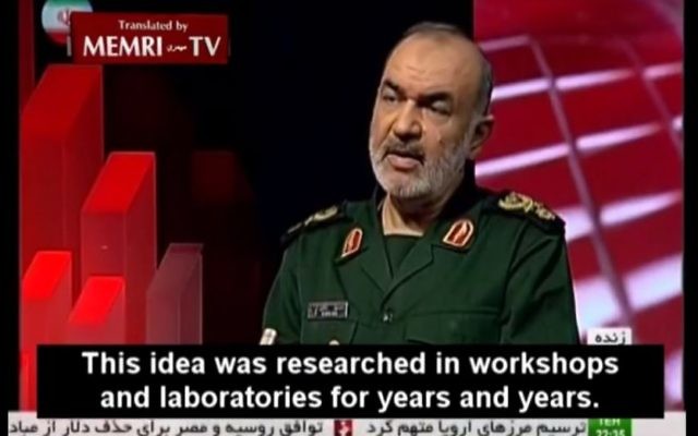 Le commandant adjoint du CGR Hossein Salami dans une interview du 9 février 2015, (Capture d'écran YouTube)