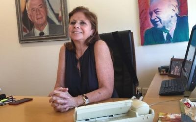 Dalia Rabin dans son bureau au Centre Yitzhak Rabin (Photo: DH / ToI) Dalia Rabin dans son bureau au Centre Yitzhak Rabin (Photo: DH / ToI)