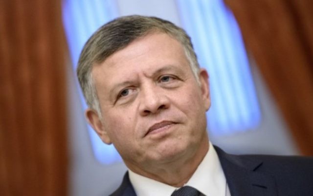 Le roi de Jordanie, Abdallah II (Crédit : AFP) Le roi de Jordanie, Abdallah II (Crédit : AFP)