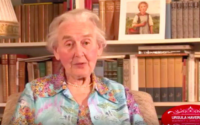Ursula Haverbeck (Crédit : capture d’écran YouTube) Ursula Haverbeck (Crédit : capture d’écran YouTube)