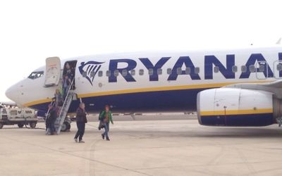 Vol inaugural de la compagnie aérienne Ryanair à Eilat (Crédit: ministère du Tourisme israélien)