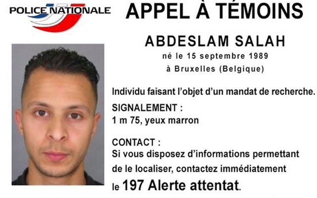Le mandat d'arrêt publié contre le 8e terroriste des attentats de Paris Salah Abdeslam. Le mandat d'arrêt publié contre le 8e terroriste des attentats de Paris Salah Abdeslam.
