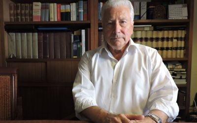 Renzo Gattegna, président de l'union des communautés juives italiennes. (Crédit : Ben Sales/JTA)