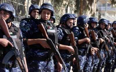 La police palestinienne en Cisjordanie. Illustration. (Crédit : Issam Rimawi/Flash90)