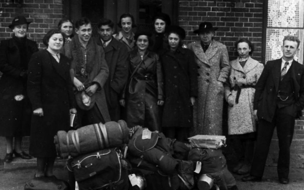 Un groupe de la “Ligue des Enfants” à leur arrivée au Danemark en 1939. (autorisation) Un groupe de la “Ligue des Enfants” à leur arrivée au Danemark en 1939. (autorisation)