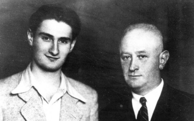 David Stoliar (à gauche) en février 1946 (Autorisation)