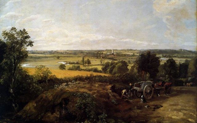 "The Stour Valley", de John Constable, peinte en 1814. Le tableau, aujourd'hui propriété d'une ville suisse, a été confisqué à Anne Jaffe par le régime de Vichy en 1942. (Crédit : domaine public)