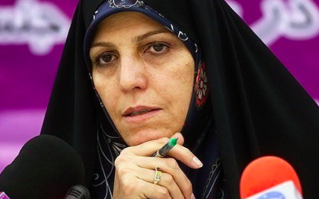 La vice-présidente iranienne pour les Femmes et les Affaires familiales Shahindokht Molaverdi an août 2015. (Crédit : Tasnim News Agency/Mohammad Ali Marizad) La vice-présidente iranienne pour les Femmes et les Affaires familiales Shahindokht Molaverdi an août 2015. (Crédit : Tasnim News Agency/Mohammad Ali Marizad)