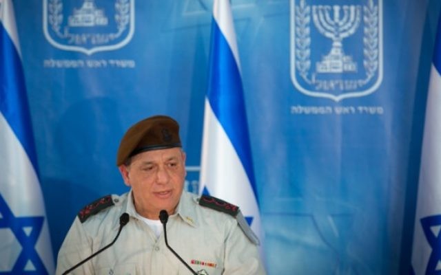 Le chef d'Etat major de l'armée israélienne, Gadi Eizenkot (Crédit : Miriam Alster/Flash90) Le chef d'Etat major de l'armée israélienne, Gadi Eizenkot (Crédit : Miriam Alster/Flash90)