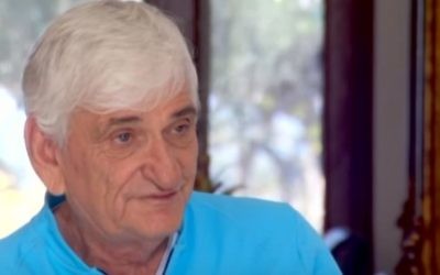 Avigdor "Yanush" Ben-Gal pendant un entretien avec la Première chaîne israélienne en 2014. (Crédit : capture d'écran YouTube)