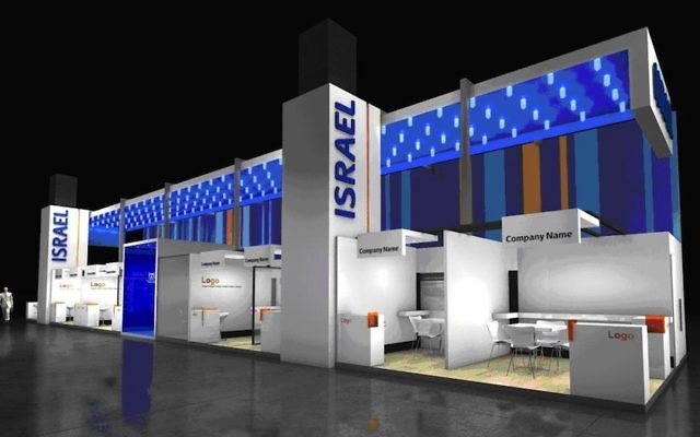 Illustration d'un artiste du stand israélien au Mobile World Congress (Crédit : Autorisation)