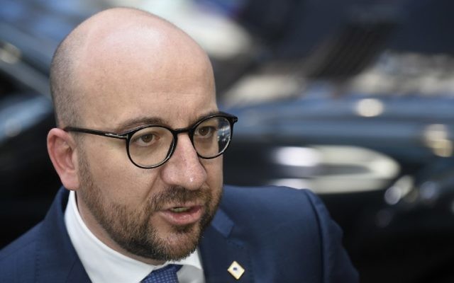 Le Premier ministre belge, Charles Michel, , à Bruxelles, le 17 mars 2016. (Crédit : John Thys/AFP)