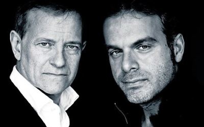 Francis Huster et Steve Suissa (Crédit : Facebook/Festival du Cinéma Israélien de Paris)