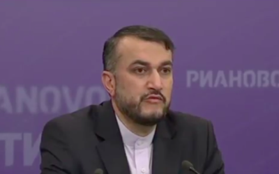 Hossein Amir-Abdollahian (Crédit : Capture d’écran YouTube)