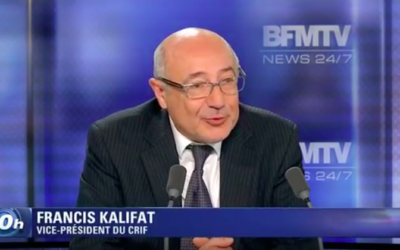 Francis Kalifat en juillet 2014. (Crédit : Capture d’écran YouTube/Crif/BFMTV)