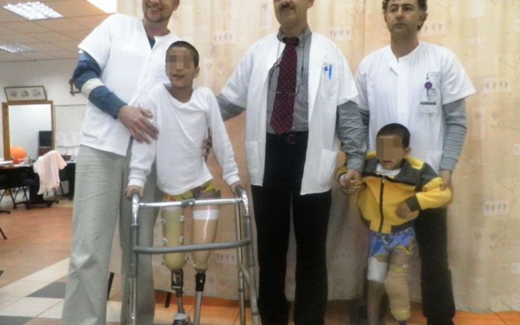 Des enfants syriens soignés à l'hôpital Ziv à Safed (Crédit : Autorisation Hôpital Ziv)