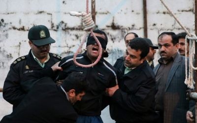 Exécution par pendaison en Iran. Illustration. (Crédit : Arash Khamooshi/ISNA/AFP) Exécution par pendaison en Iran. Illustration. (Crédit : Arash Khamooshi/ISNA/AFP)