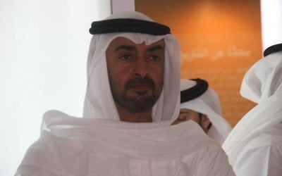 Le prince héritier d'Abou Dhabi Mohamed ben Zayed Al-Nahyane, en 2008. (Crédit : Imre Solt - CC BY-SA 3.0, via WikiCommons)