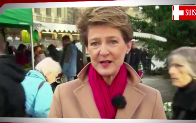 Simonetta Sommaruga. (Crédit : Capture d’écran YouTube) Simonetta Sommaruga. (Crédit : Capture d’écran YouTube)