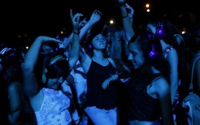 Nuit Blanche à Tel Aviv (Crédit : Miriam Alster/Flash90)