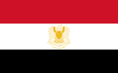 Drapeau de l'Egypte (Crédit : Wikimedia Commons)