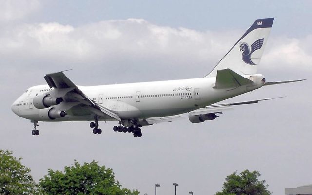 Un Boeing 747 de la compagnie Iran Air. (Crédits : Domaine public / Wiki Commons)