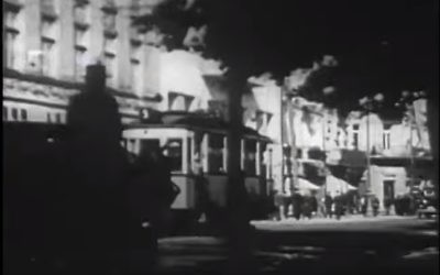 Des Juifs à Lviv, en Ukraine en 1938 (Crédit : capture d'écran YouTube)
