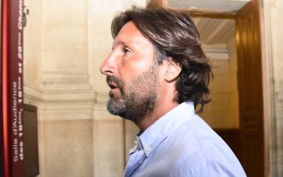 Arnaud Mimran au tribunal de Paris, le 7 juillet 2016 (Crédit : Bertrand Guay/AFP)