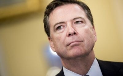 Le directeur du FBI James Comey à une audition de la commission de la sécurité intérieure au Capitole 14 juillet 2016 Washington, DC. (Crédit : Brendan Smialowski/AFP)