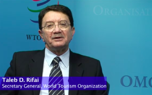 Taleb Rifai (Crédit : Capture d’écran Vimeo) Taleb Rifai (Crédit : Capture d’écran Vimeo)