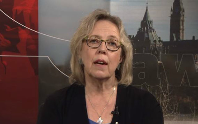 La présidente des Verts canadien, Elizabeth May. (Crédit : autorisation) La présidente des Verts canadien, Elizabeth May. (Crédit : autorisation)