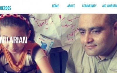 Une page maintenant archivée du site worldhumanitarianday.org  décrit  Mohamed Halabi comme un «humanitaire». Halabi est accusé par Israël d'avoir détourné des millions de dollars de dons au profit du Hamas. (Capture d'écran)
