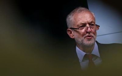 Jeremy Corbyn, dans le centre de Londres, le 15 septembre 2016. (Crédit : Adrian Dennis/AFP) Jeremy Corbyn, dans le centre de Londres, le 15 septembre 2016. (Crédit : Adrian Dennis/AFP)