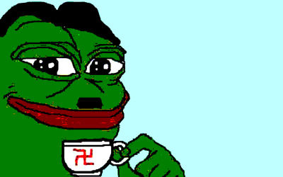 Pepe la Grenouille, un mème internet, détourné pour devenir un symbole de la droite alternative. (Crédit : Twitter via JTA)