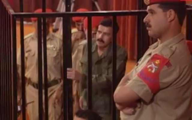 Ahmad Dakamseh pendant son procès en Jordanie. (Crédit : capture d'écran YouTube) Ahmad Dakamseh pendant son procès en Jordanie. (Crédit : capture d'écran YouTube)
