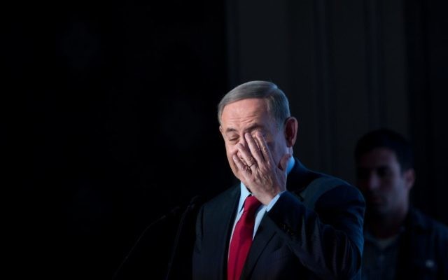 Le Premier ministre Benjamin Netanyahu lors de la conférence diplomatique à Jérusalem, le 23 novembre 2016. (Crédit : Miriam Alster/Flash90) Le Premier ministre Benjamin Netanyahu lors de la conférence diplomatique à Jérusalem, le 23 novembre 2016. (Crédit : Miriam Alster/Flash90)