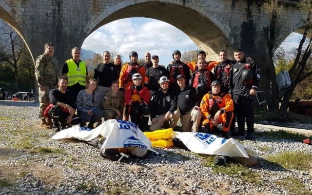 L'équipe de ZAKA qui a participé à l'exercice de l'OTAN au Monténégro, le 3 novembre 2016 (Crédit : Autorisation) L'équipe de ZAKA qui a participé à l'exercice de l'OTAN au Monténégro, le 3 novembre 2016 (Crédit : Autorisation)