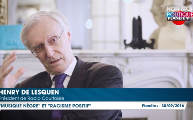 Henry de Lesquen (Crédit : capture d'écran Daily Motion) Henry de Lesquen (Crédit : capture d'écran Daily Motion)