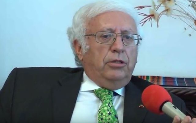 Horacio Sevilla Borja, ambassadeur de l'Equateur auprès des Nations unies, en 2012. (Crédit : capture d'écran YouTube/Francisco das Chagas Leite Filho)