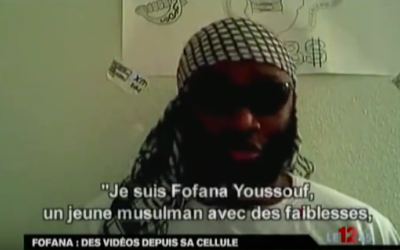 Youssouf Fofana postait en 2012 des vidéos depuis sa cellule (Crédit : capture d'écran YouTube)
